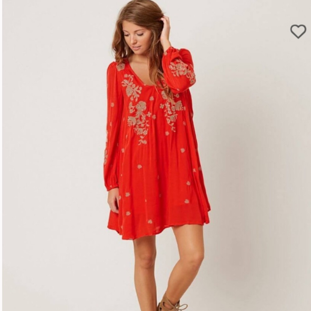 Free People Sweet Tennessee Embroidered Mini Dress